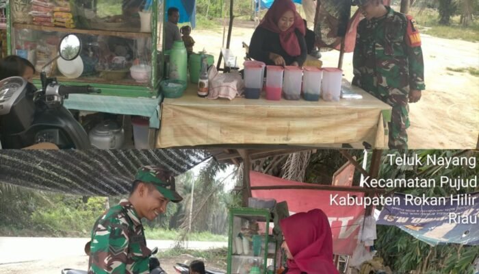 Personil Koramil 0321-06/TM Laksanakan Pendampingan UMKM di Kepenghuluan Teluk Nayang