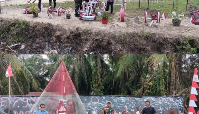 Semarakkan HUT RI, Koramil 0321-06/TM Laksanakan Kegiatan Penilaian Lomba Keindahan Antar Dusun