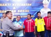 Peringati Hari Lalu Lintas Bhayangkara ke-60, Ditlantas Polda Riau Bagikan 8000 Paket Sembako
