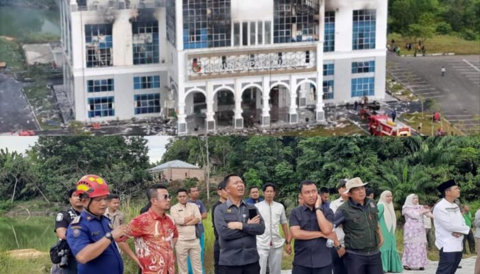 PJ Walikota Pekanbaru Didampingi Sekdako, Pastikan Kebakaran Gedung B9 Tenayan Raya Sudah Terkendali