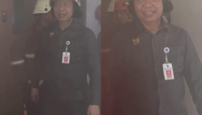 Masih Dipenuhi Asap Bekas Kebakaran, Sekdako Pekanbaru Indra Pomi Masuk dan Tinjau Langsung Gedung B9 Usai Terbakar