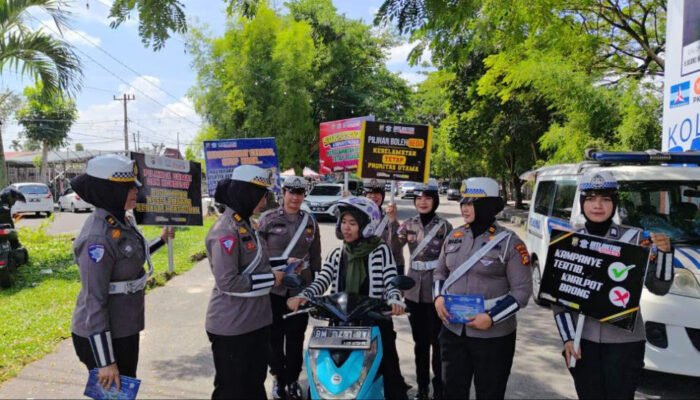 Hari ke-9 Ops Zebra LK 2024, Ditlantas Polda Riau Kampanye Keselamatan Berlalu Lintas