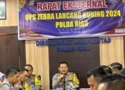 Dirlantas Polda Riau Kombes Taufik Rahman Pimpin Rakor Pelaksanaan Operasi Zebra Lancang Kuning 2024