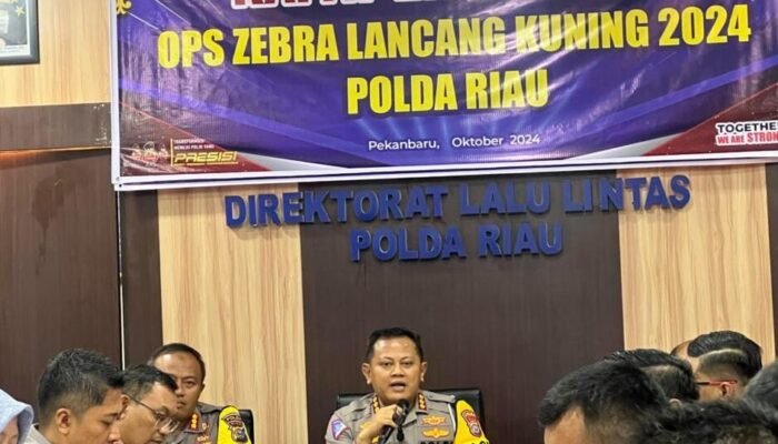 Dirlantas Polda Riau Kombes Taufik Rahman Pimpin Rakor Pelaksanaan Operasi Zebra Lancang Kuning 2024