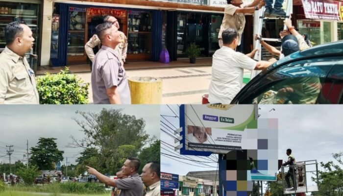 Tertibkan Reklame Tak Bayar Pajak, Kaban Bapenda Pekanbaru Alek Kurniawan Turun dan Pimpin Langsung Penertiban