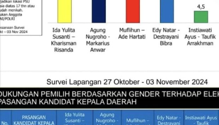 Survey Cawako Terbaru, Elektabilitas Pasangan IDAMAN Ungguli Kandidat Lain