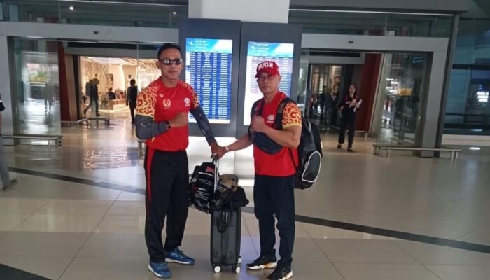 Bendahara Sambo Pekanbaru, Hafiz Vivialdi Lepas Keberangkatan Satu Atlet ke Senior Sambo Internasional Championship 2024 ke Bandung