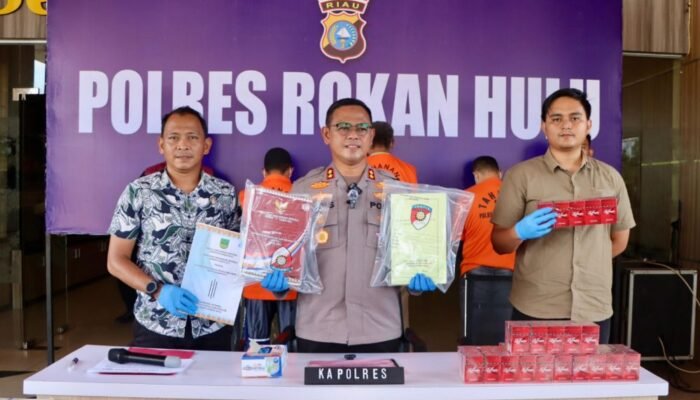 Polres Rohul Gagalkan Peredaran Ribuan Bungkus Rokok Ilegal