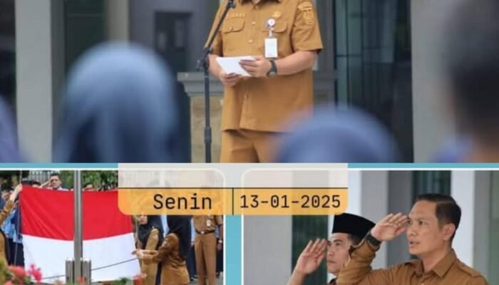 Pimpin Upacara di Bapenda Pekanbaru, PLH Sekdako Pekanbaru Zarman Ajak Bapenda Pekanbaru Ciptakan Super Tim Demi Capai Target 2025