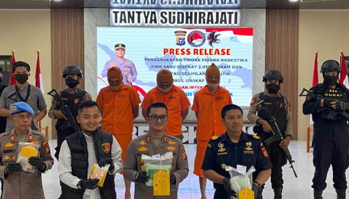 Kapolres Bengkalis Gelar Press Release Pengungkapan 2 kg lebih Narkoba di Kecamatan Rupat