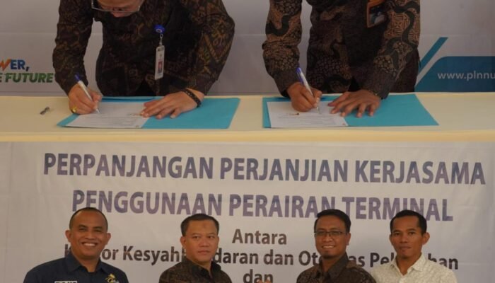 Jalin Sinergitas, PLN Nusantara Power Up Tenayan dan KSOP Tandatangani Kerjasama Terkait Sewa Perairan