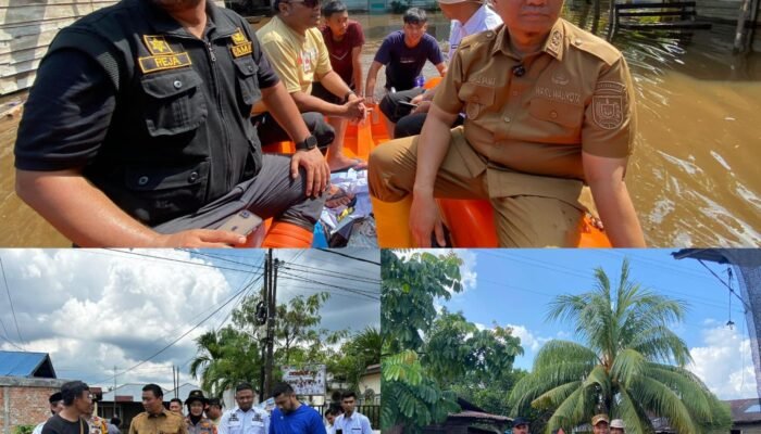 Wawako Pekanbaru Markarius Anwar Turun dan Tinjau Langsung Banjir di 2 Kecamatan