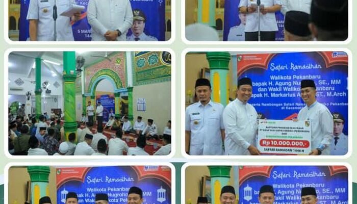 Walikota dan Wakil Walikota Pekanbaru Safari Ramadhan Malam ke-7 di Mesjid  Al Munawwarah
