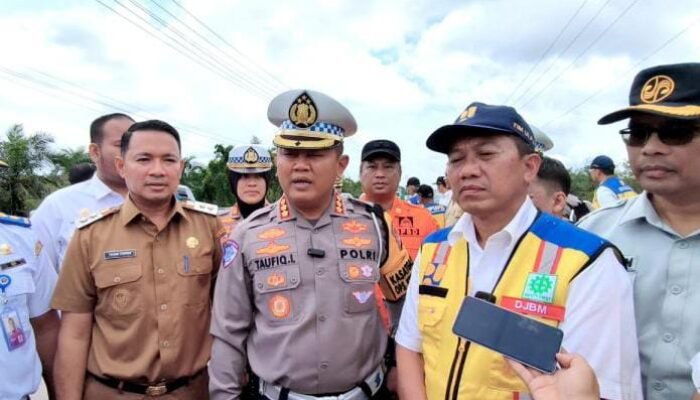 Dirlantas Polda Riau Tinjau Jalur Mudik Lintas Timur Paska Banjir
