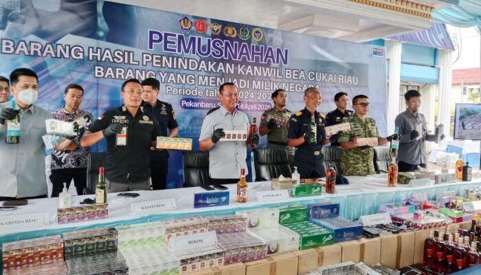 Bea Cukai Riau Musnahkan Barang Ilegal Wilayah Riau dan Sumbar Senilai Rp44,8 Miliar