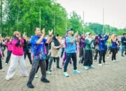 Ribuan Warga Rumbai Antusias Ikuti Jalan Santai dan Senam Sehat