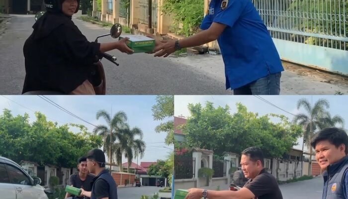 Wujud Rasa Syukur Atas Kepemimpinan Walikota, DPD KNPI Pekanbaru Bagikan Nasi Kotak Ke Masyarakat dan Pengendara