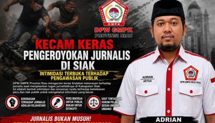 DPW GMPK Riau Kecam Keras Pengeroyokan Jurnalis di Siak : “Intimidasi Terbuka Terhadap Pengawasan Publik”