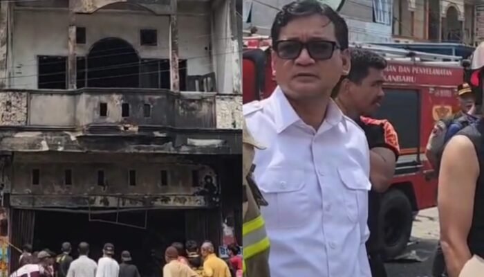 Tinjau Langsung Lokasi Kebakaran di Labuh Baru, Ketua Fraksi Nasdem DPRD Pekanbaru Aidhil Nur Putra Apresiasi Damkar Gerak Cepat